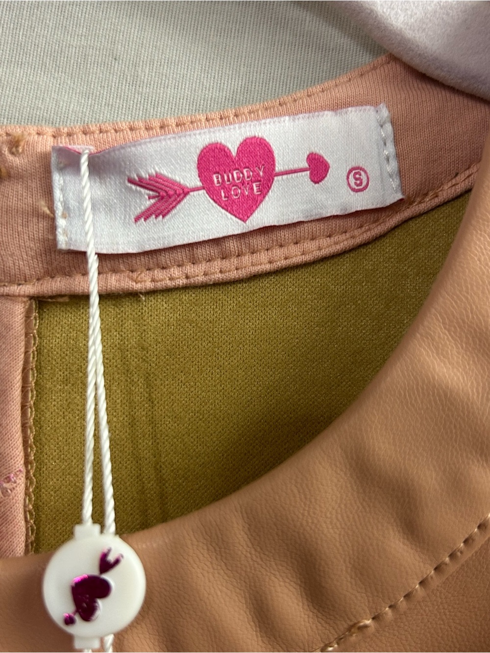 BuddyLove tan faux leather crop top - Picture 3 of 4